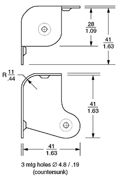 3 Hole Amp Cabinet Corner - The Speaker Factory