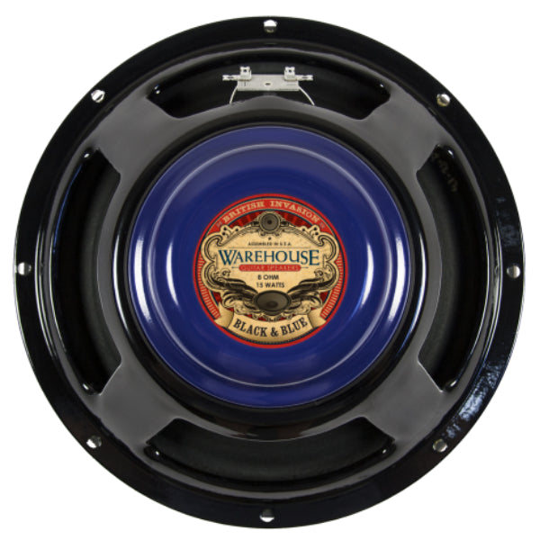 WGS Black & Blue ALNICO 12" 15 Watt British Invasion Guitar Speaker - The Speaker Factory